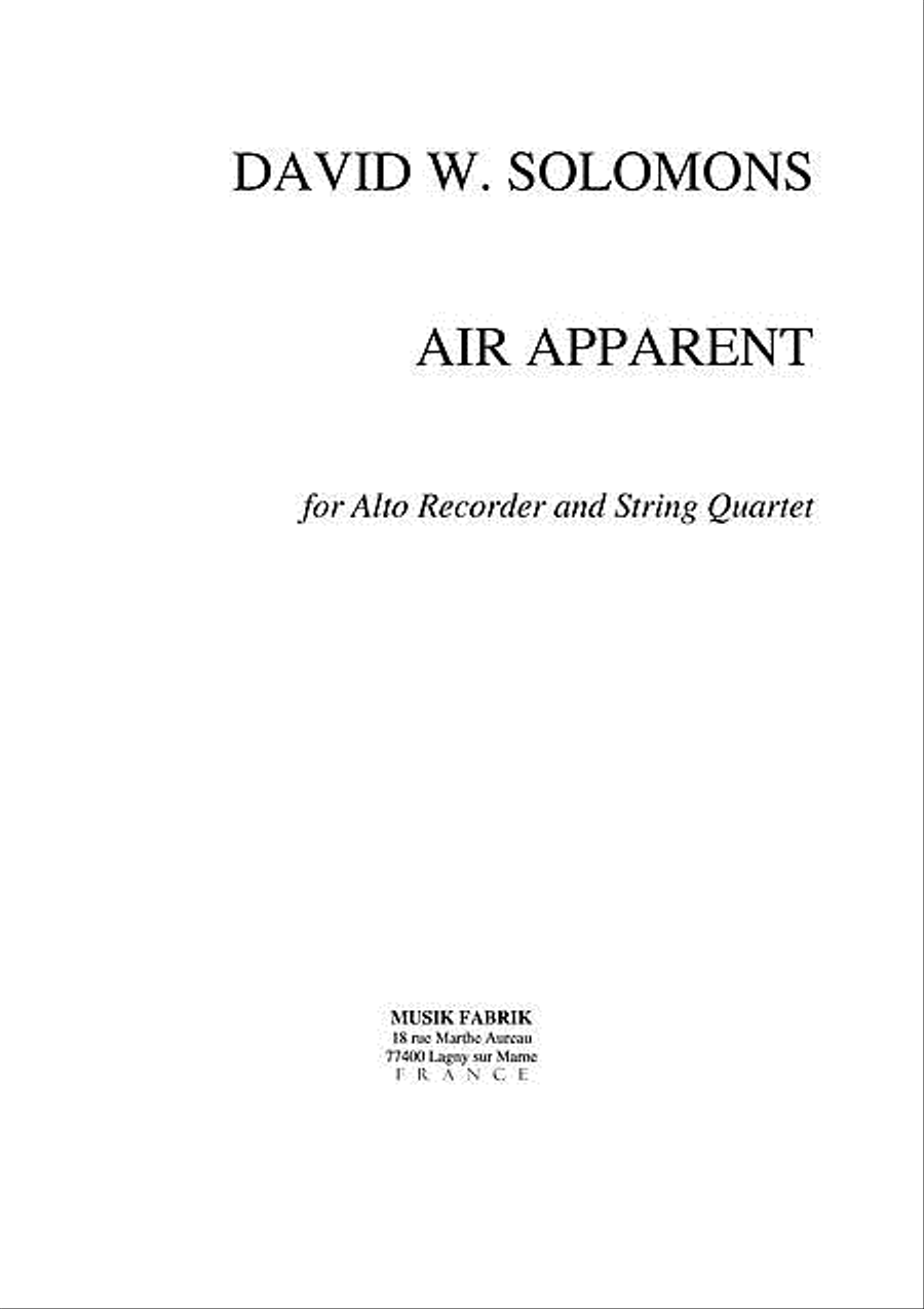 Air Apparent Alto Recorder scores gallery preview page 1