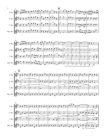 Holst - Second Suite for Military Band in F (for Saxophone Quartet SATB) image number null