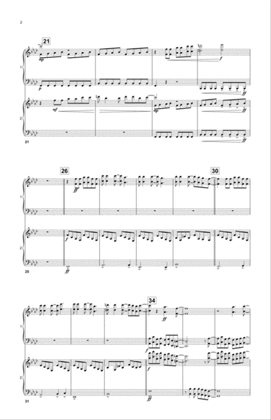 Mad World Easy Piano scores gallery preview page 2