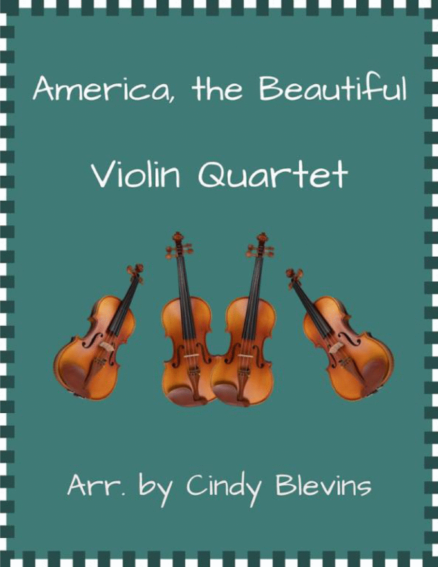 America, the Beautiful, for Violin Quartet String Quartet scores gallery preview page 1