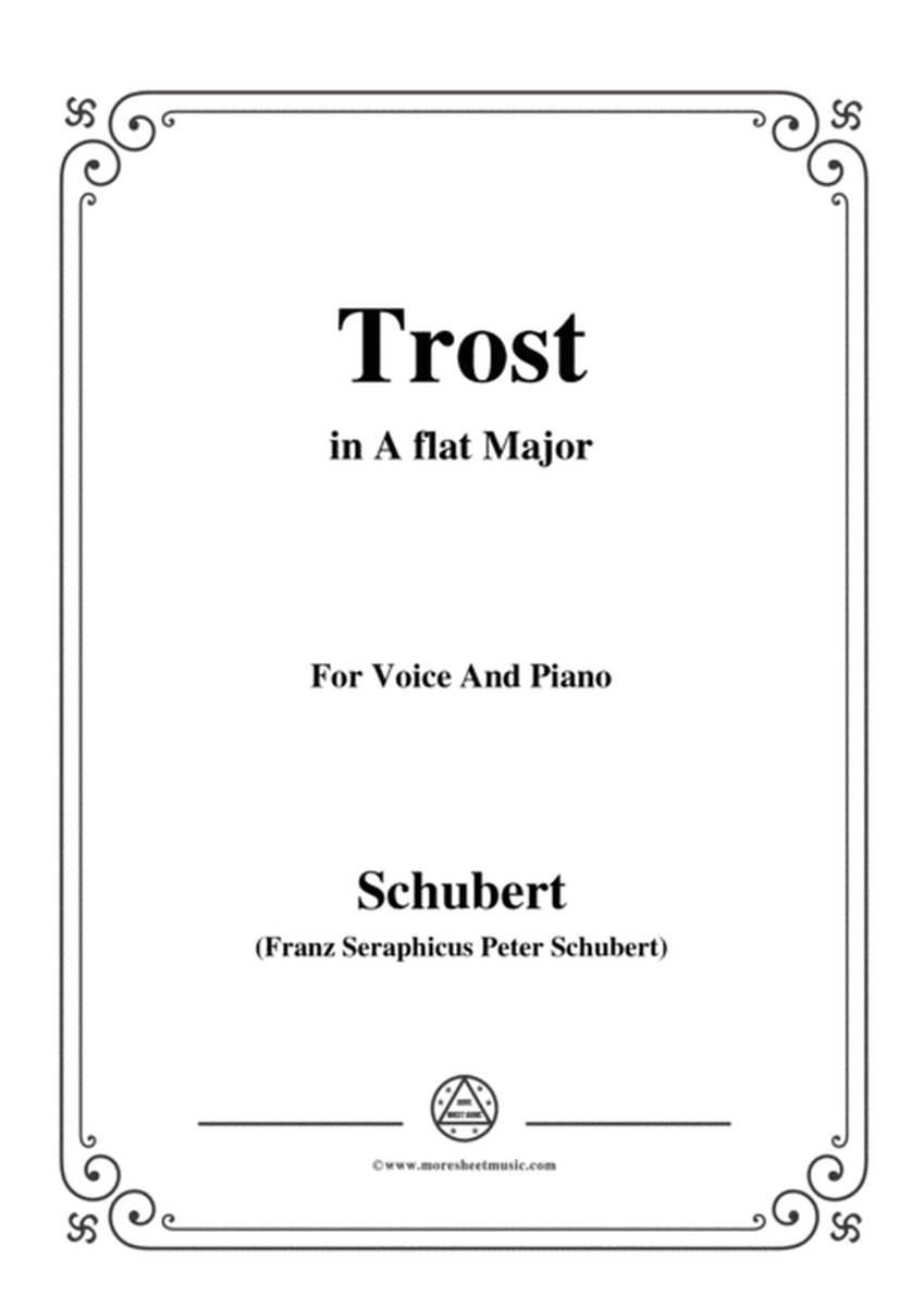 Schubert-Trost,in A flat Major,for Voice&Piano image number null