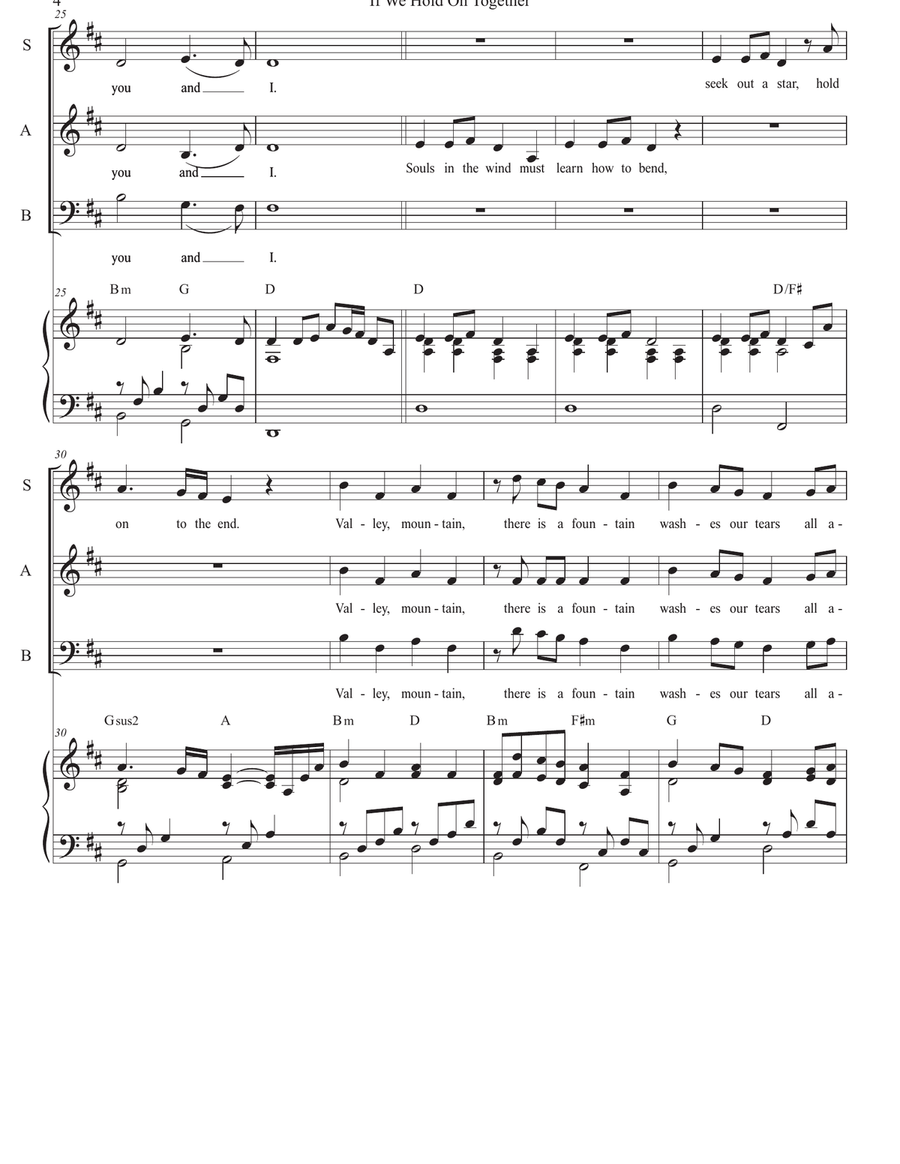 If We Hold On Together 3-Part scores gallery preview page 4