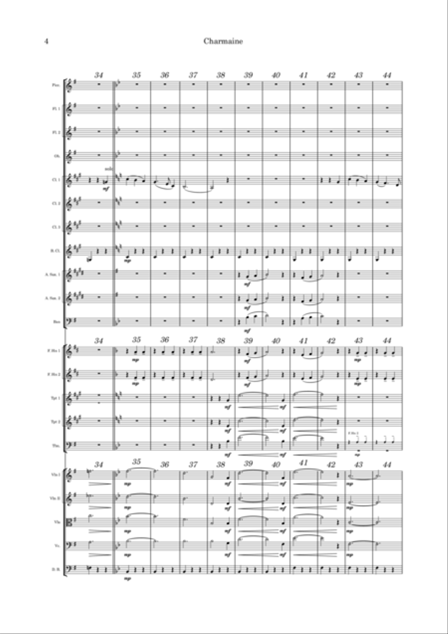Charmaine Full Orchestra scores gallery preview page 4