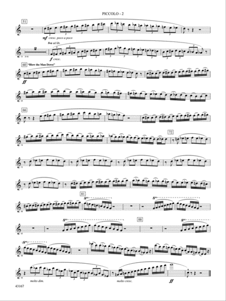Down to the Sea in Ships (from the NBC TV Film Project 20): Piccolo Concert Band scores gallery preview page 2
