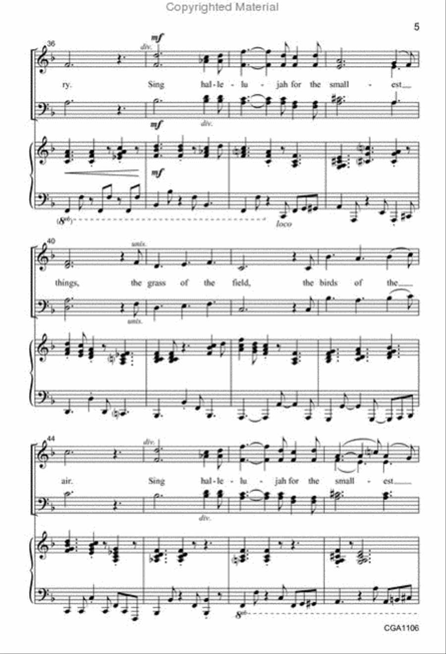 The Smallest Things 4-Part scores gallery preview page 5