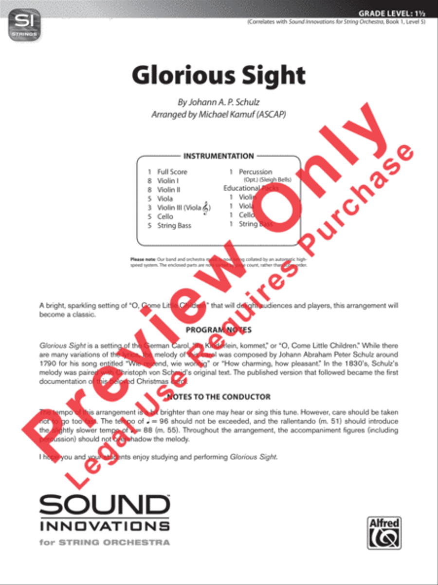 Glorious Sight String Orchestra scores gallery preview page 9