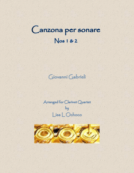 Canzona per sonare for Clarinet Quartet image number null