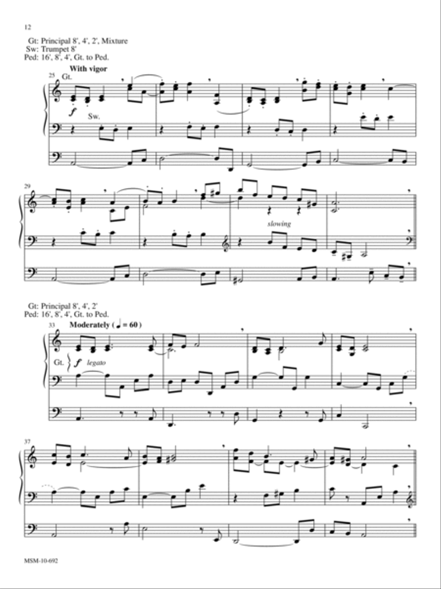 Three Lyric Solos for Organ Organ Solo scores gallery preview page 6