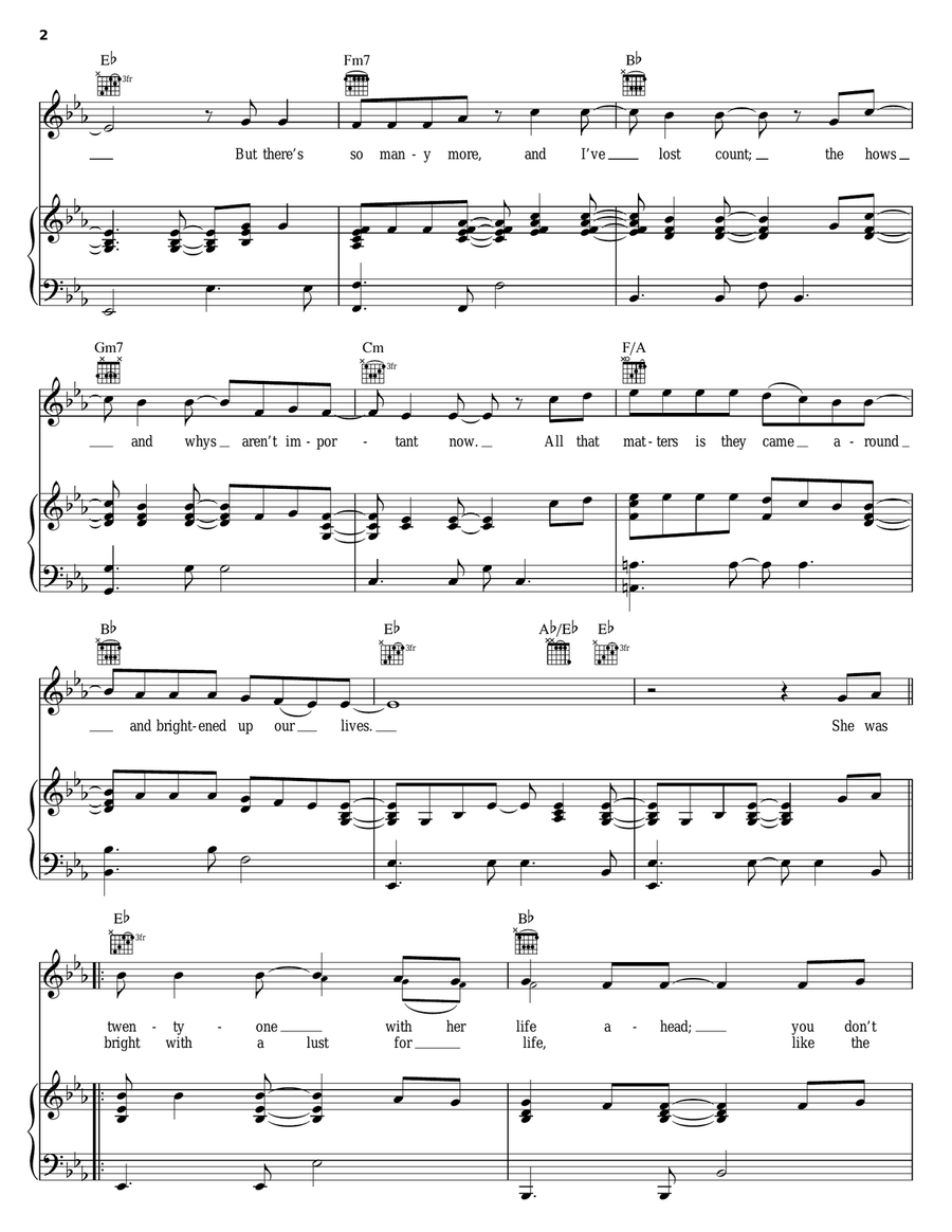 Blues Never Fade Away Piano, Vocal, Guitar scores gallery preview page 2