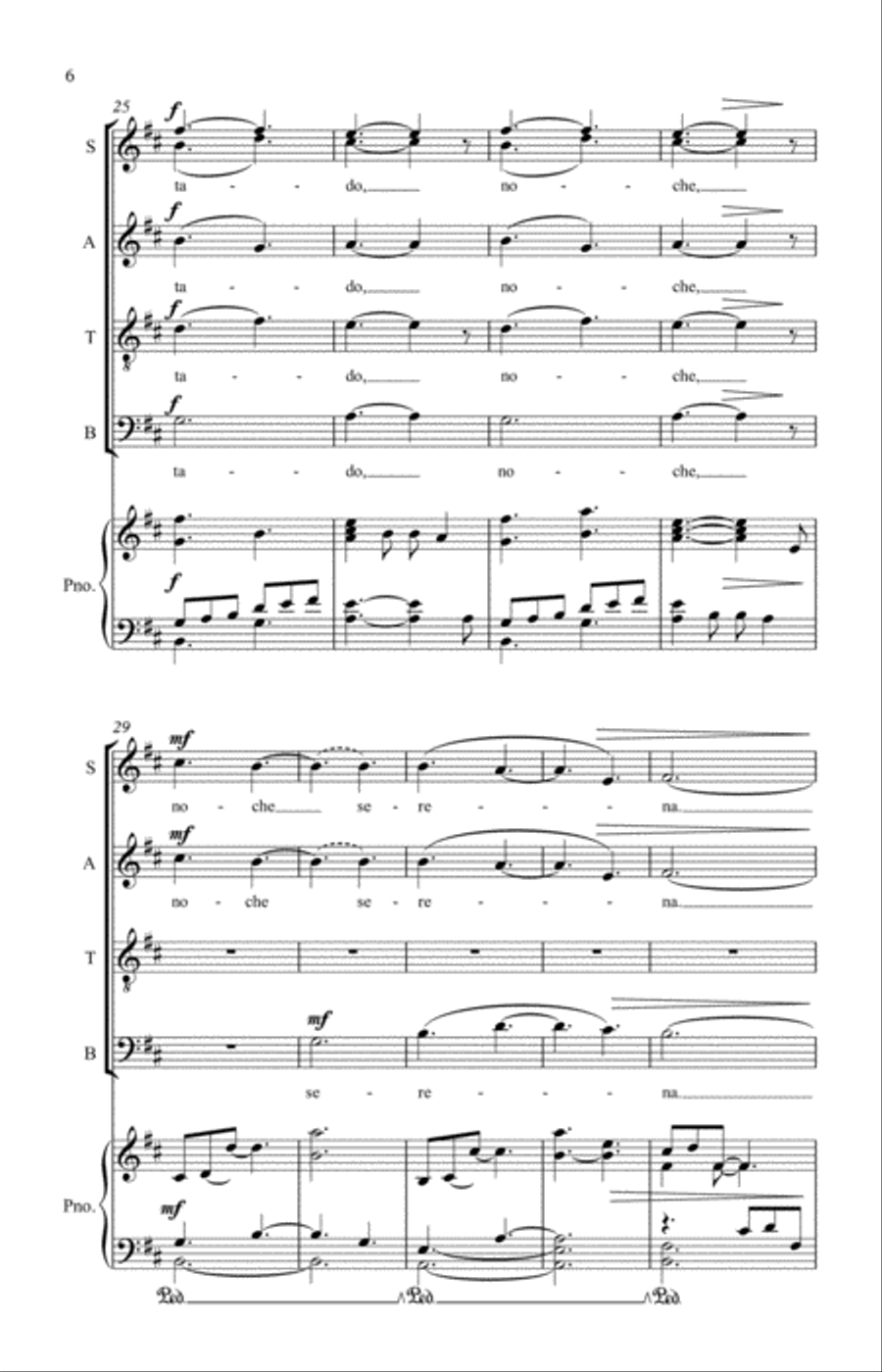 Noche Serena 4-Part scores gallery preview page 5