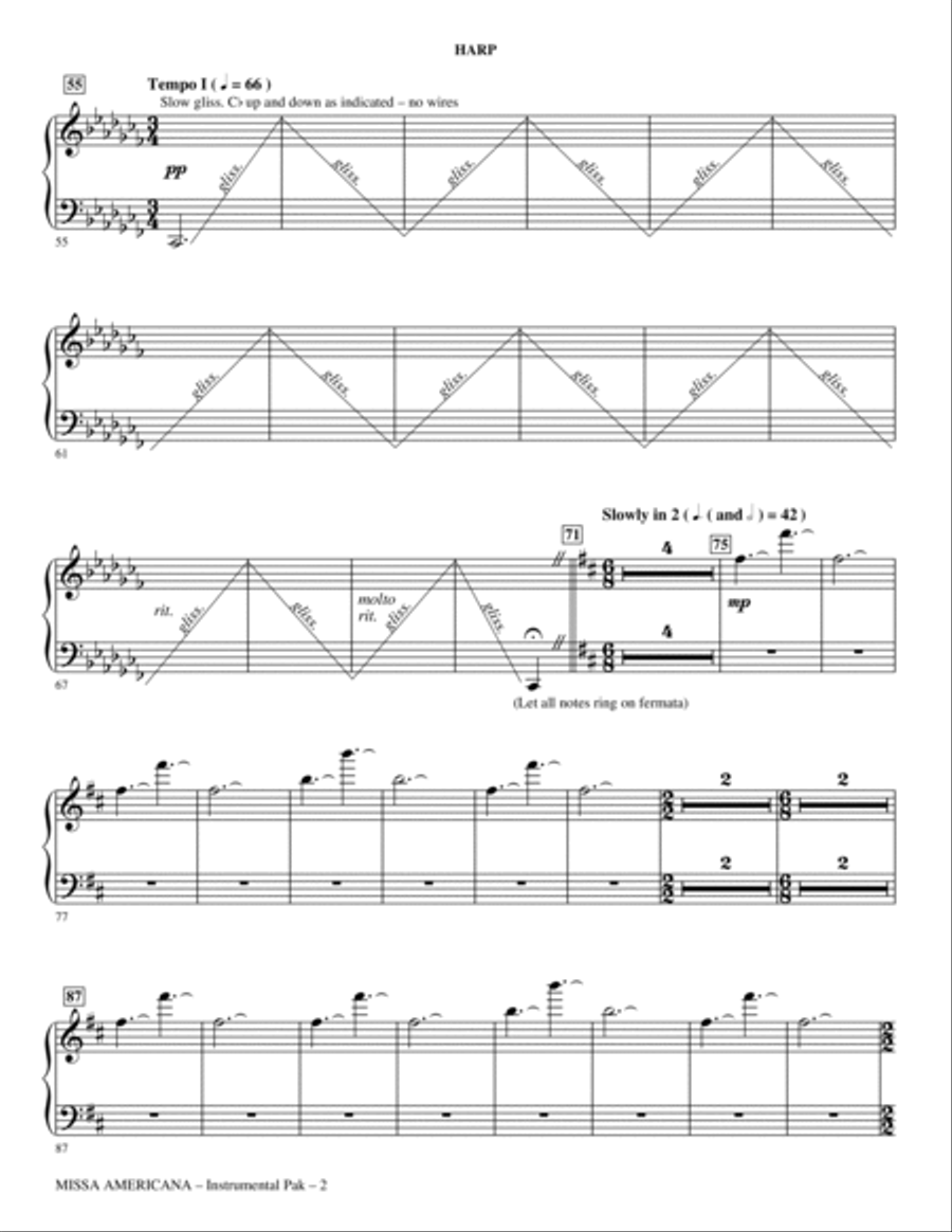 Missa Americana - Harp Choir scores gallery preview page 2