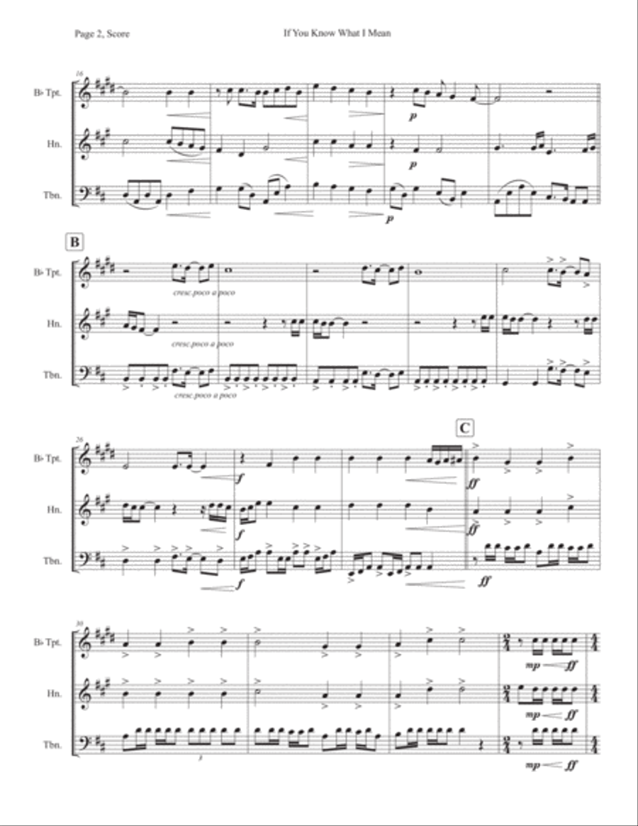 If You Know What I Mean Horn scores gallery preview page 2
