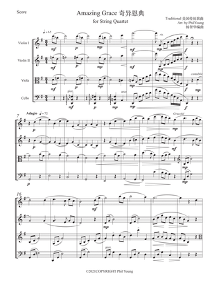"Amazing Grace" for String Quartet