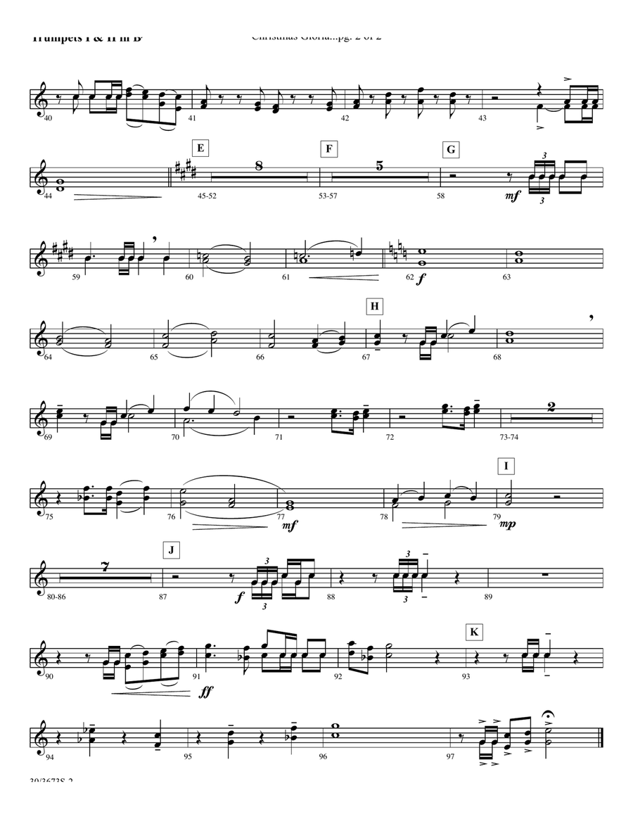 Christmas Gloria - Brass and Timpani Parts (Digital Download) Trombone scores gallery preview page 3