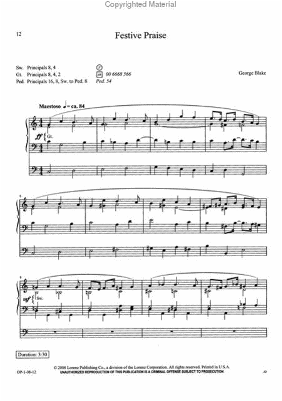 The Organist's Library, Vol. 44 Organ Solo scores gallery preview page 3