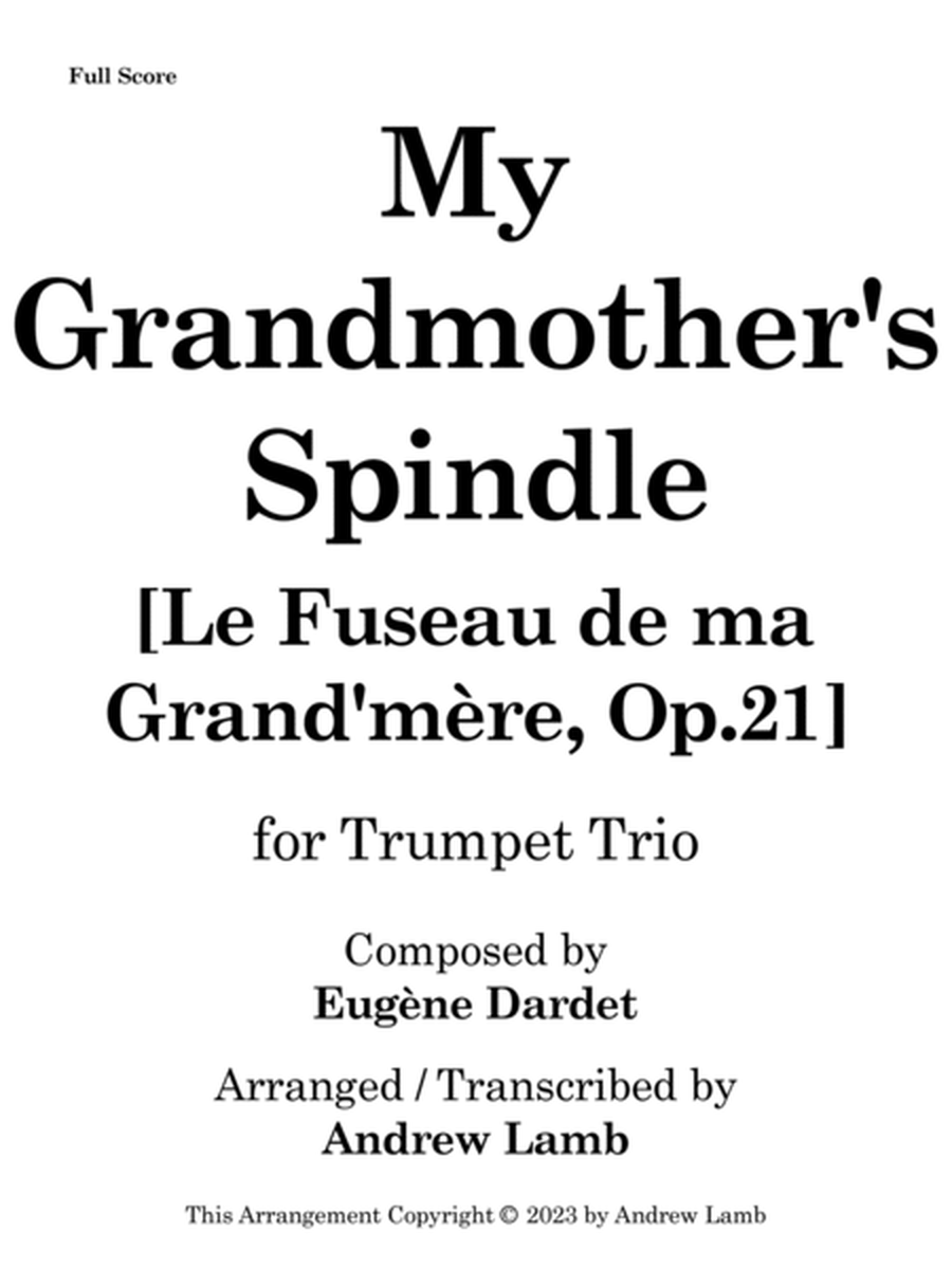 Le Fuseau de ma Grand'mère, Op.21 (arr. for Trumpet Trio) image number null
