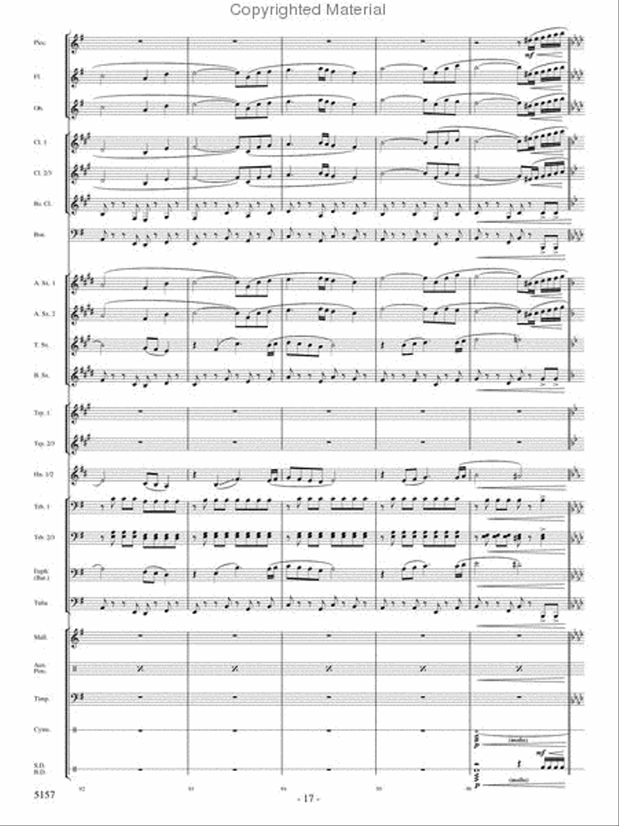 Fate of the Gods Concert Band scores gallery preview page 16