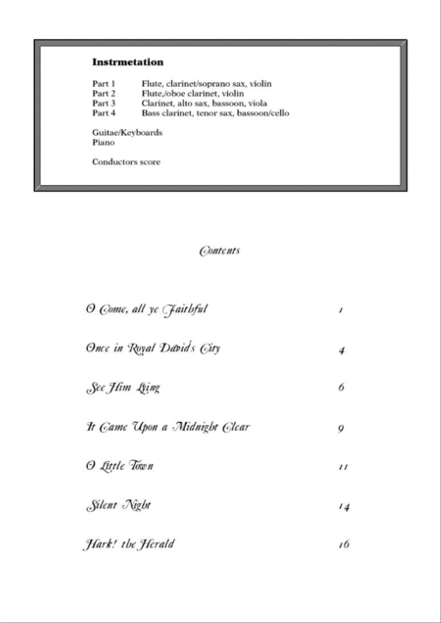 Carols for a Church Band Carols for a Church Band Large Ensemble scores gallery preview page 2