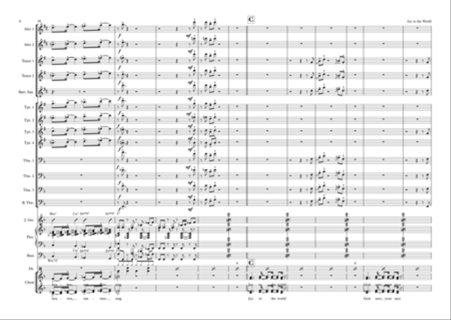 Joy to the World -Big Band Jazz Ensemble scores gallery preview page 6