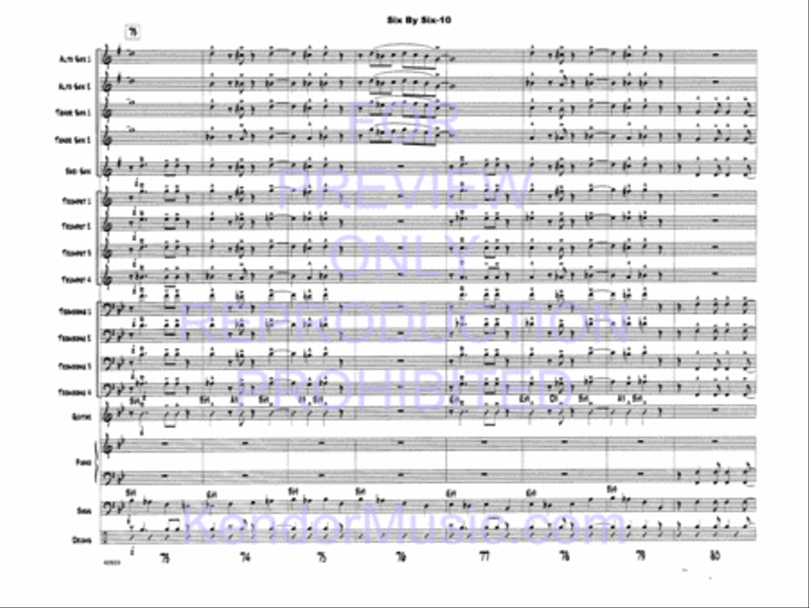 Six By Six Jazz Ensemble scores gallery preview page 12