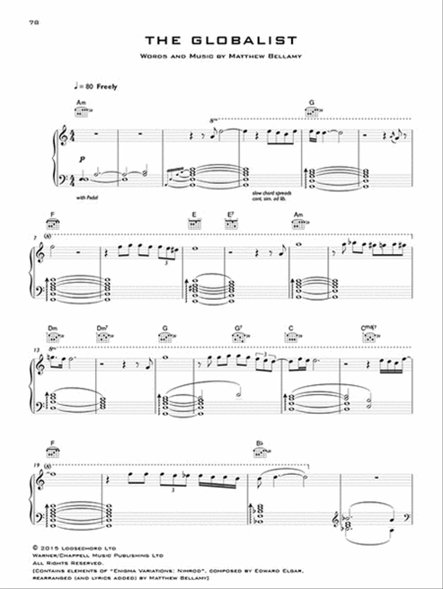 Muse - Drones Muse - Drones Piano, Vocal, Guitar scores gallery preview page 4