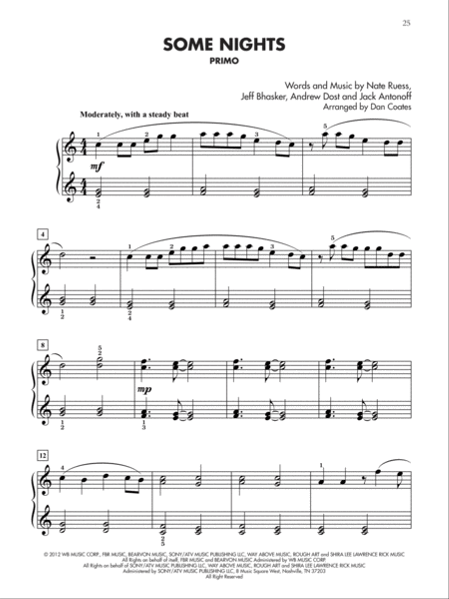 Current Hits for Two 1-3 (Value Pack) Piano Solo scores gallery preview page 17
