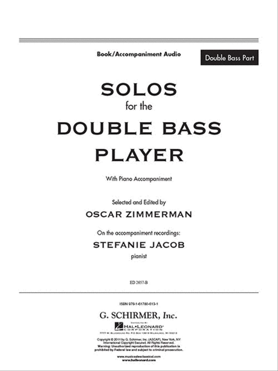 Solos for the Double Bass Player Double Bass scores gallery preview page 3
