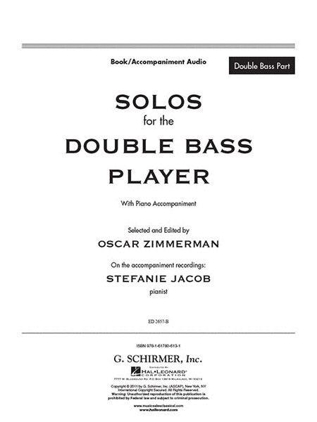 Solos for the Double Bass Player image number null