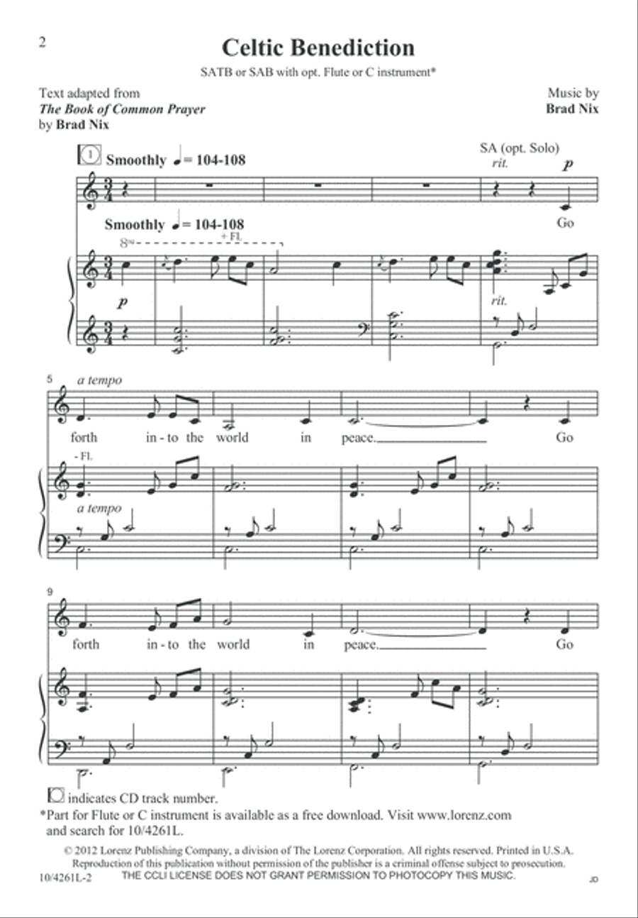 Celtic Benediction 4-Part scores gallery preview page 3