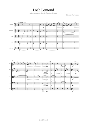 Loch Lomond: A tone poem for string orchestra (score)