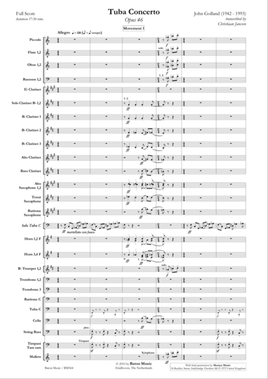 Tuba Concerto Tuba Concerto Concert Band scores gallery preview page 2