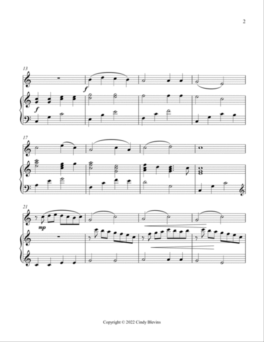 Holy, Holy, Holy! Lord God Almighty, for Harp and Tin Whistle (D) Harp scores gallery preview page 3