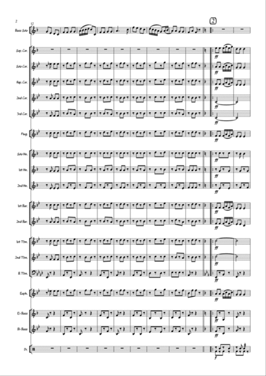 Polka di Basso - Eb Tuba Solo with Brass Band Brass Band scores gallery preview page 4