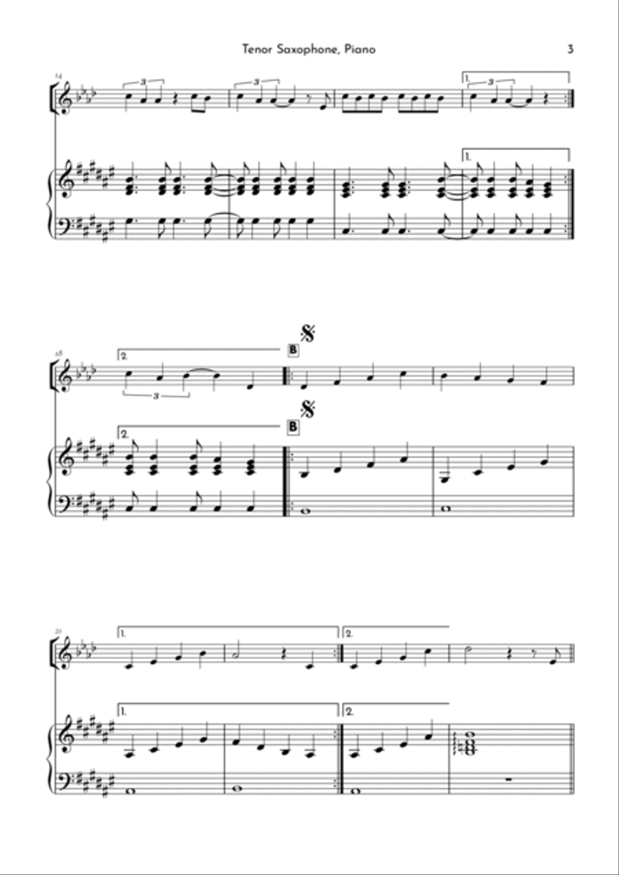 305 Tenor Saxophone scores gallery preview page 3