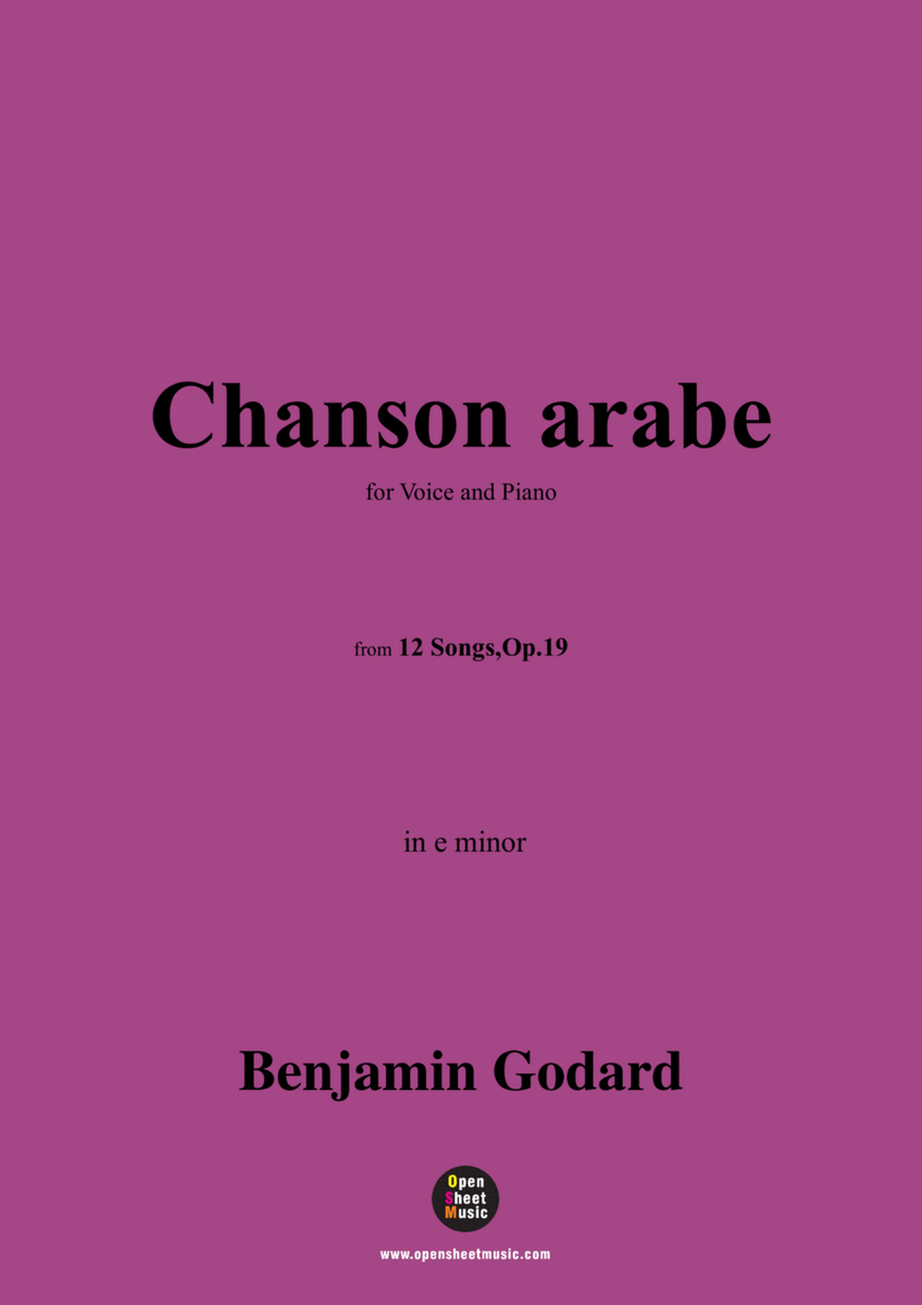 B. Godard-Chanson arabe,in e minor,Op.19 No.11