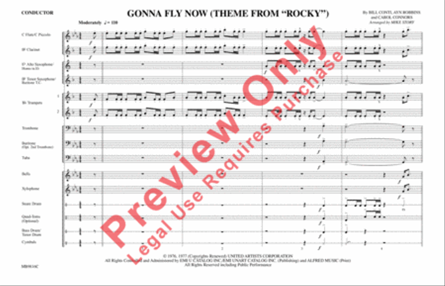 Gonna Fly Now (Theme from Rocky) Marching Band scores gallery preview page 2