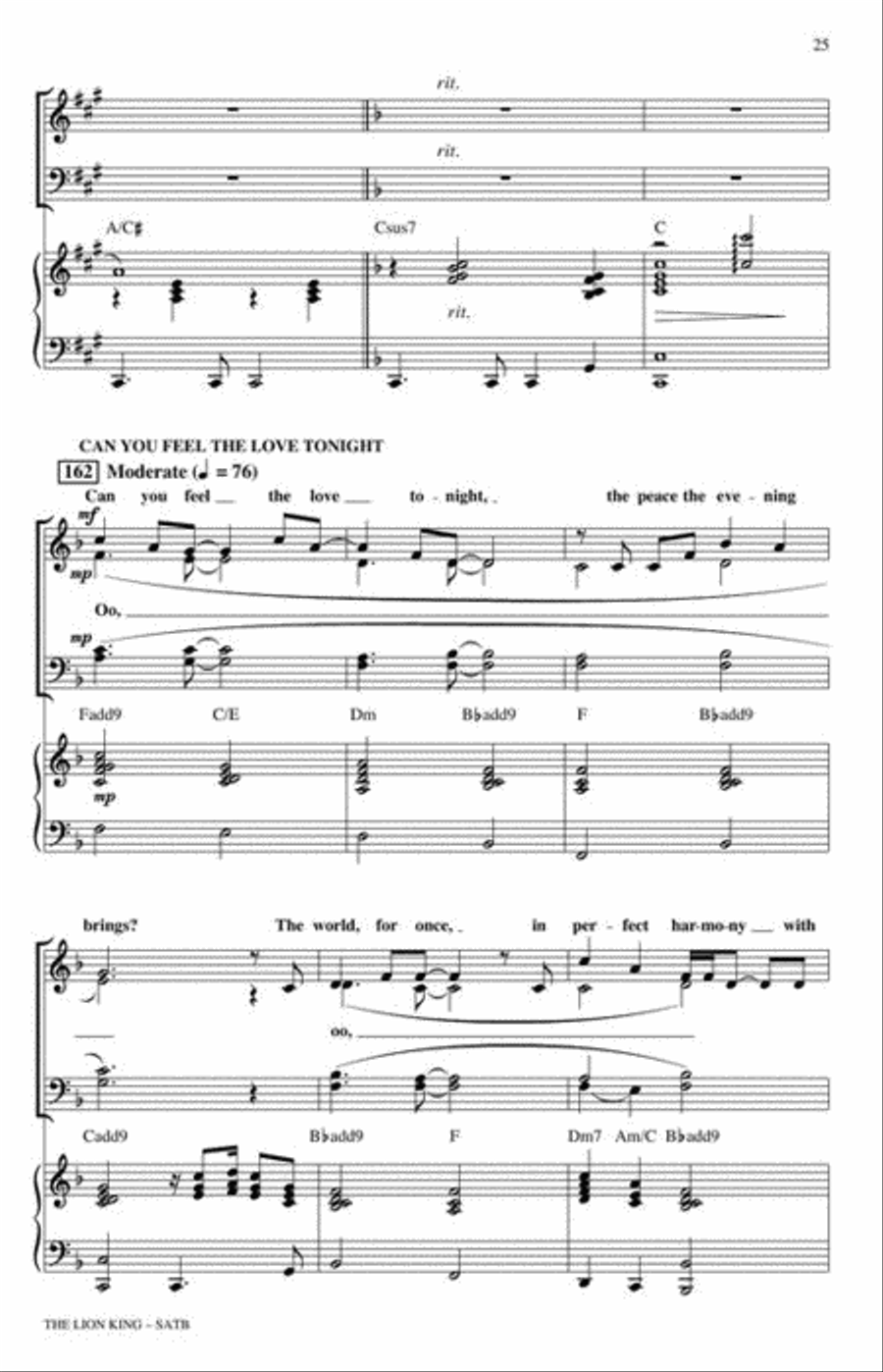 The Lion King (Medley) 4-Part scores gallery preview page 7