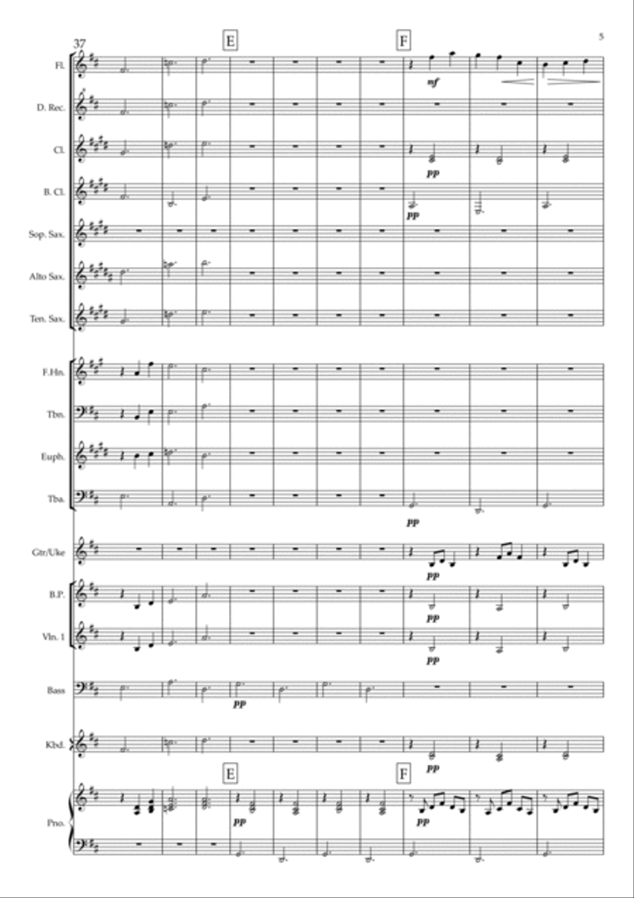 First Gymnopedie (Mixed Ensemble) Concert Band scores gallery preview page 5