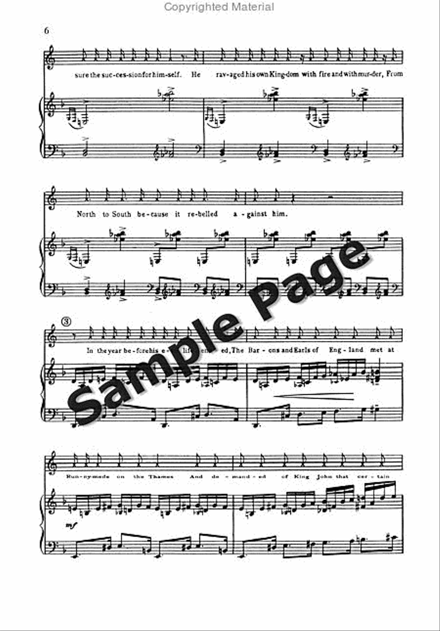 Ballad of Magna Carta 4-Part scores gallery preview page 7
