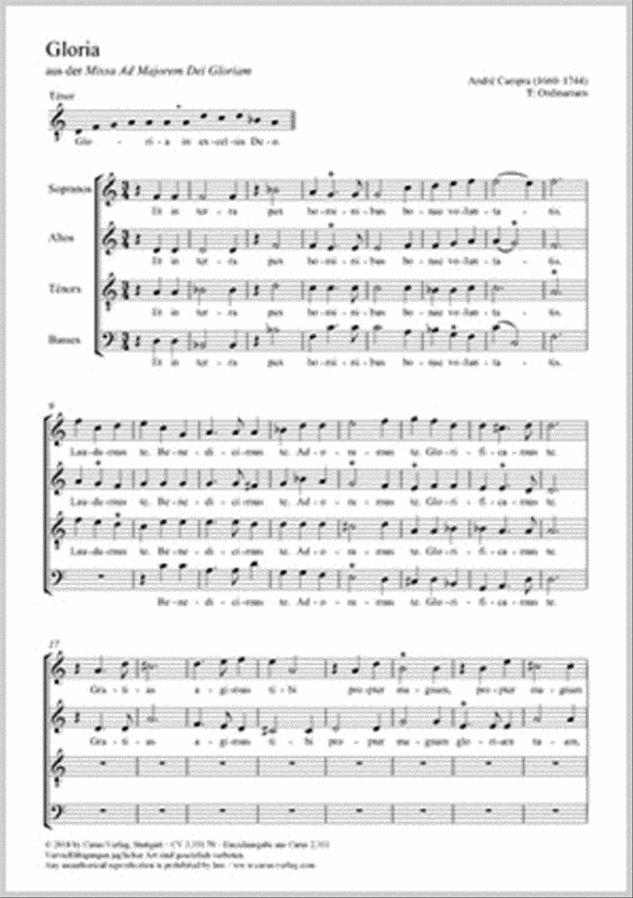 Gloria Gloria 4-Part scores gallery preview page 1