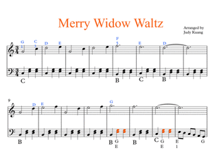 Merry Widow Waltz Easy Piano