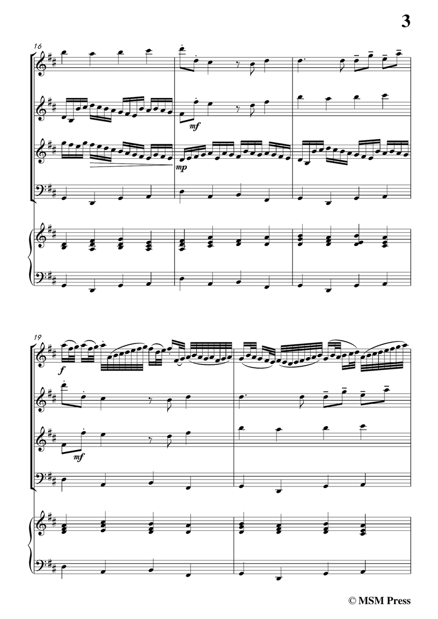 Pachelbel-Canon in D,P.37,No.1,for 3 Violins,Cello and Piano Piano Trio scores gallery preview page 5