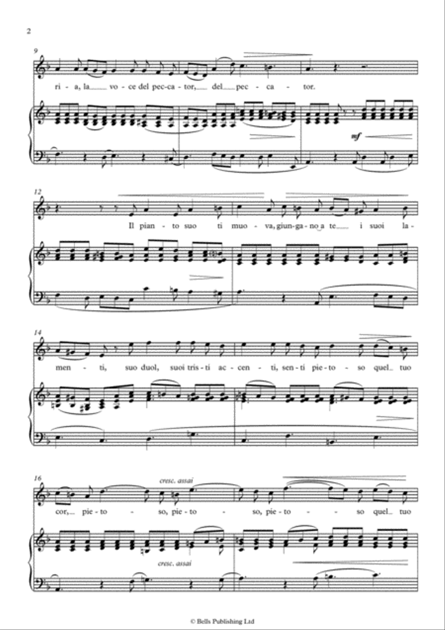 Vergin, tutto amor (D minor) Voice Solo scores gallery preview page 2