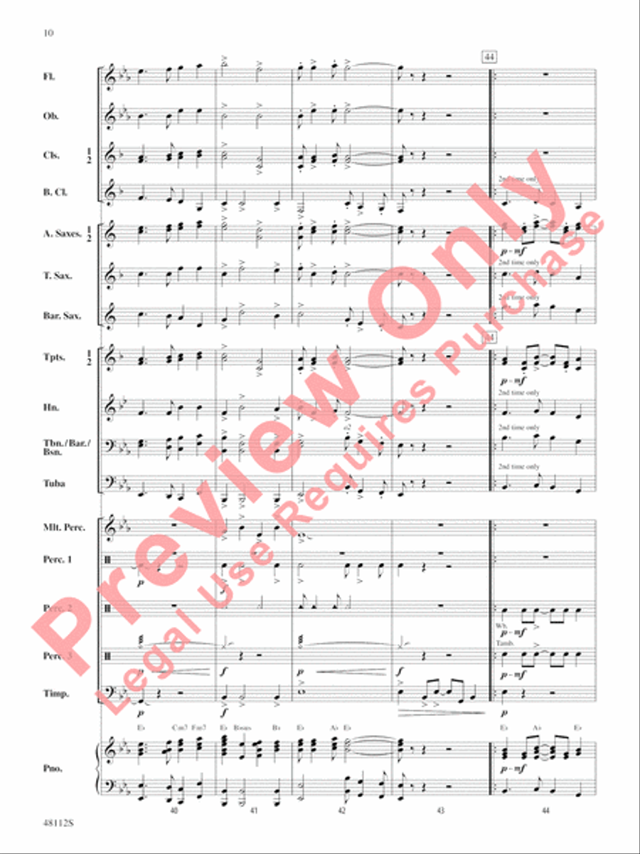 Zion March Zion March Concert Band scores gallery preview page 11