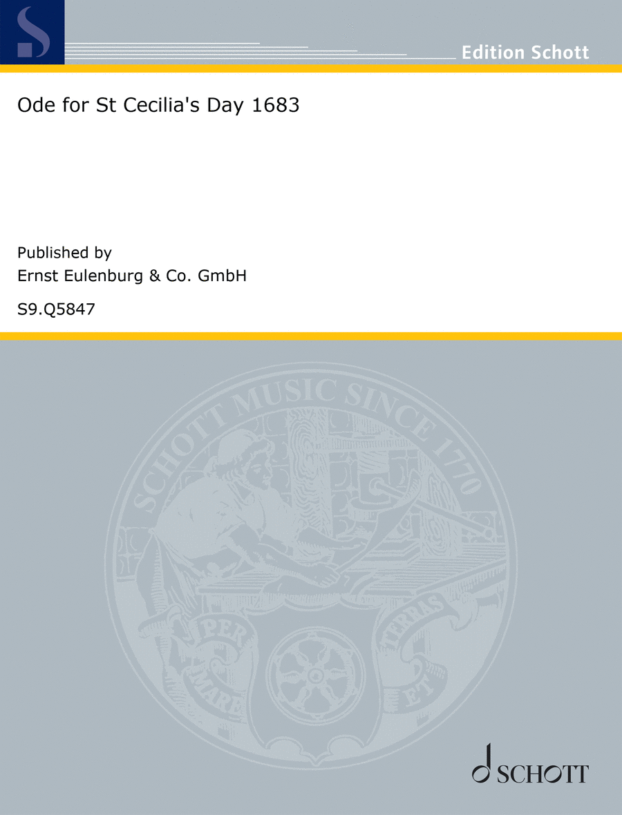 Ode for St Cecilia's Day 1683 Basso Continuo scores gallery preview page 1