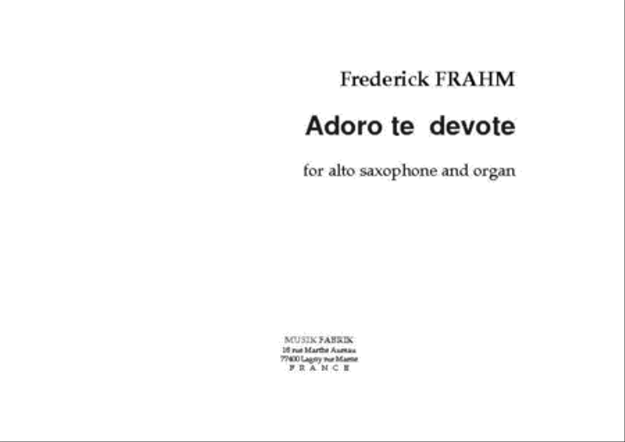Adoro te Devote Alto Saxophone scores gallery preview page 1
