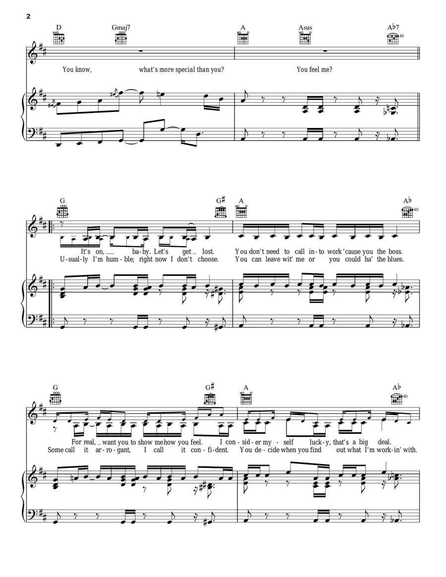 Ego Piano, Vocal, Guitar scores gallery preview page 2