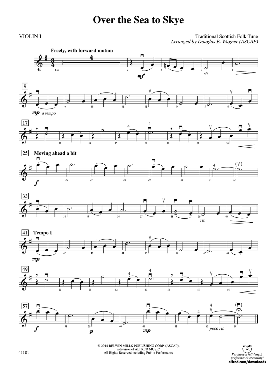 Over the Sea to Skye: 1st Violin