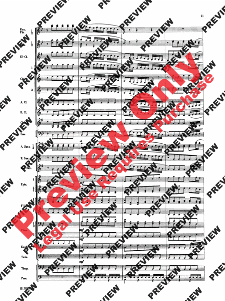 Water Music Suite Concert Band scores gallery preview page 21