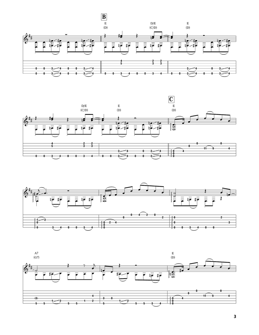 Baby Elephant Walk Guitar Solo scores gallery preview page 3